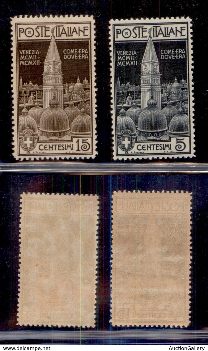 REGNO D'ITALIA - POSTA ORDINARIA - 1912 - Venezia (97/98) - Serie Completa - Gomma Integra - Ottima Centratura (720) - Otros & Sin Clasificación