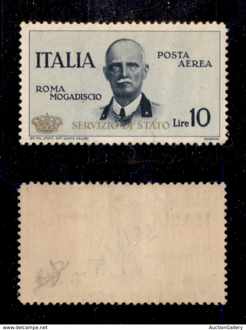 REGNO D'ITALIA - SERVIZI - 1934 - Servizio Di Stato - 10 Lire Coroncina (2) - Gomma Originale - Cert.Wolf (1.100) - Otros & Sin Clasificación