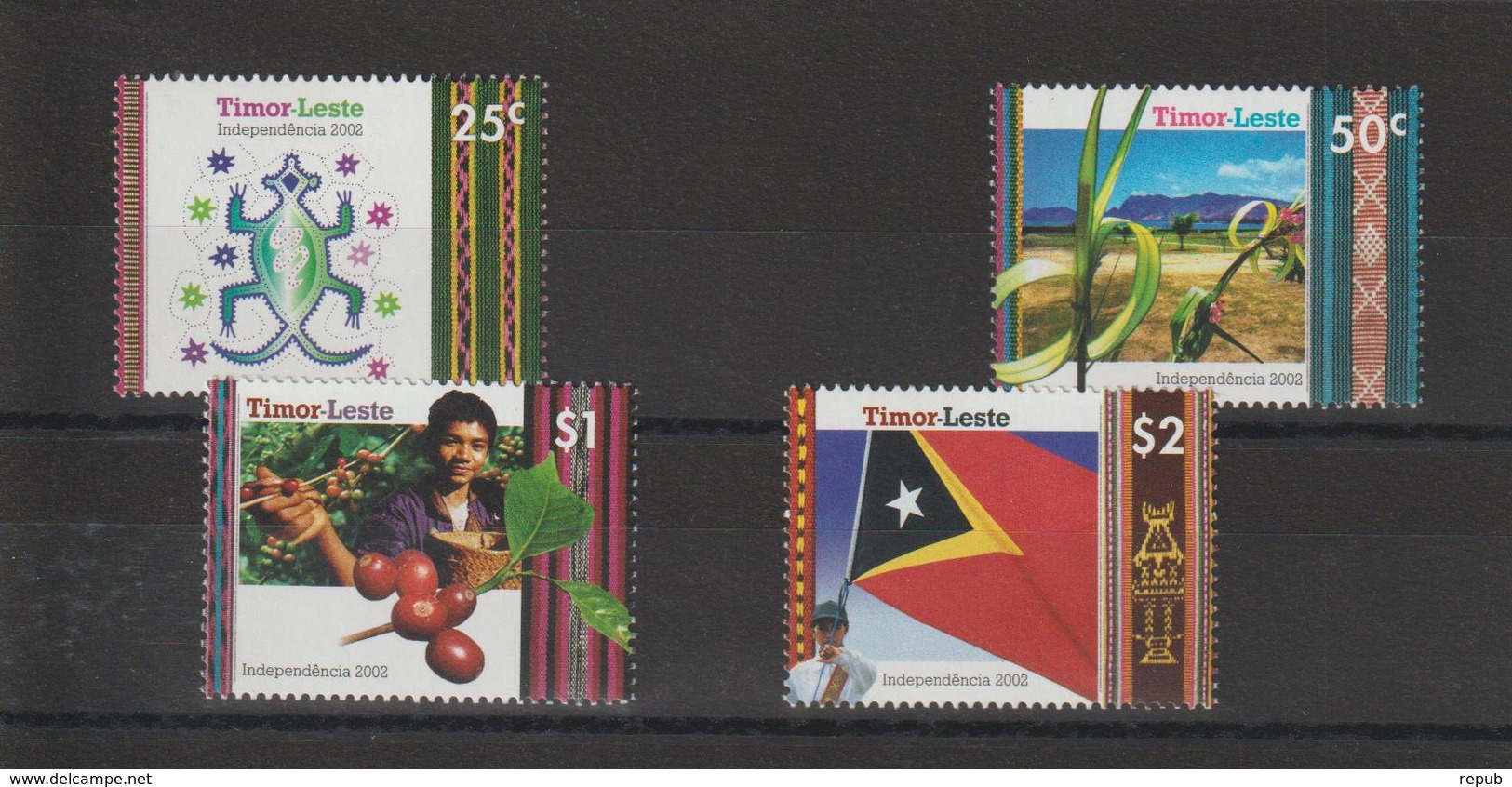 Timor Oriental 2002 Série Indépendance 357-360 4 Val ** MNH - Oceania (Other)