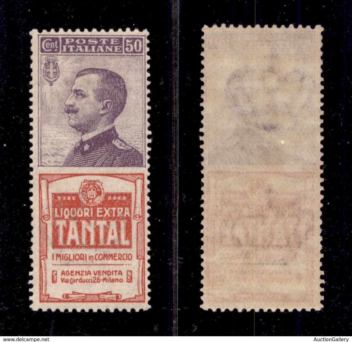 REGNO D'ITALIA - SERVIZI - 1925 - Pubblicitari - 50 Cent Tantal (18) - Gomma Integra - Ottima Centratura - Cert. AG (3.5 - Otros & Sin Clasificación