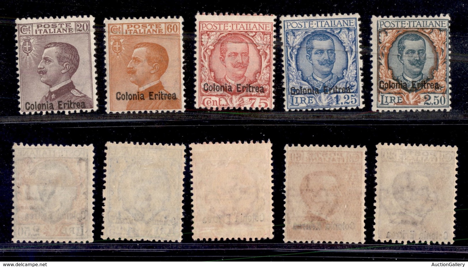 COLONIE - ERITREA - 1928/1929 - Soprastampati (123/127) - Serie Completa - Gomma Originale (800) - Otros & Sin Clasificación