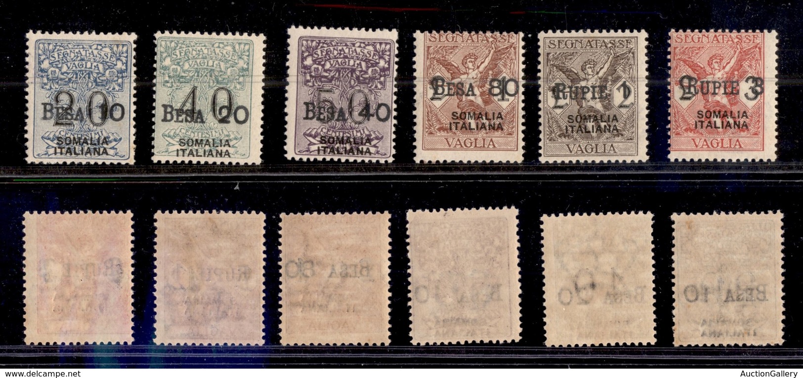 COLONIE - SOMALIA - 1924 - Segnatasse Vaglia (1/6) - Serie Completa - Gomma Integra (1.100) - Otros & Sin Clasificación