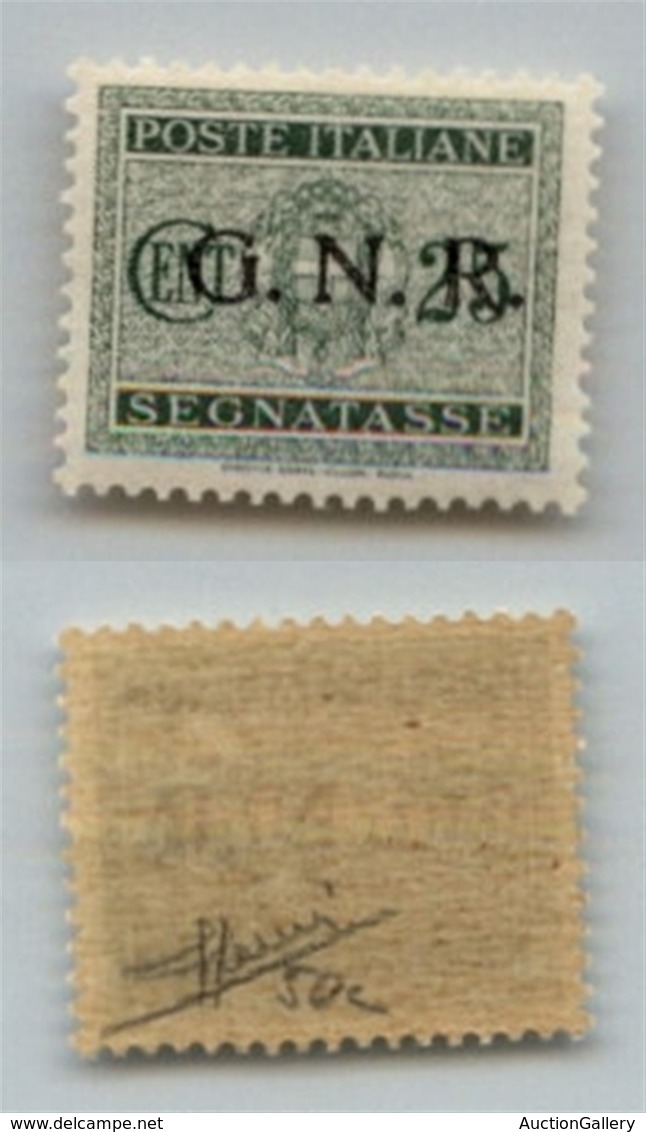 RSI - 1944 - Segnatasse - Errore Di Colore - 25 Cent (50A-Verona) - Gomma Integra - Sorani (1.300) - Sonstige & Ohne Zuordnung