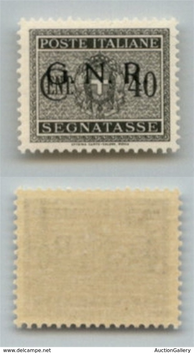 RSI - 1944 - Segnatasse - Errore Di Colore - 40 Cent (52A-Verona) - Gomma Integra - Cert. AG (1.300) - Otros & Sin Clasificación