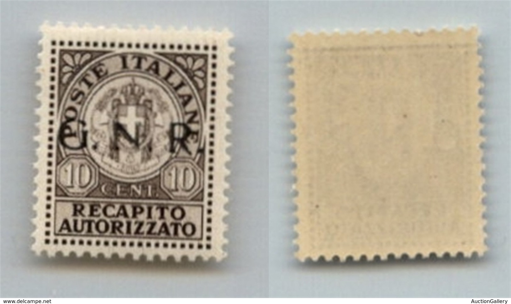 RSI - 1944 - Saggi - Recapito Autorizzato - 10 Cent (P1-Verona) - Soprastampa Nera - Gomma Integra - Cert. AG (1.000) - Otros & Sin Clasificación