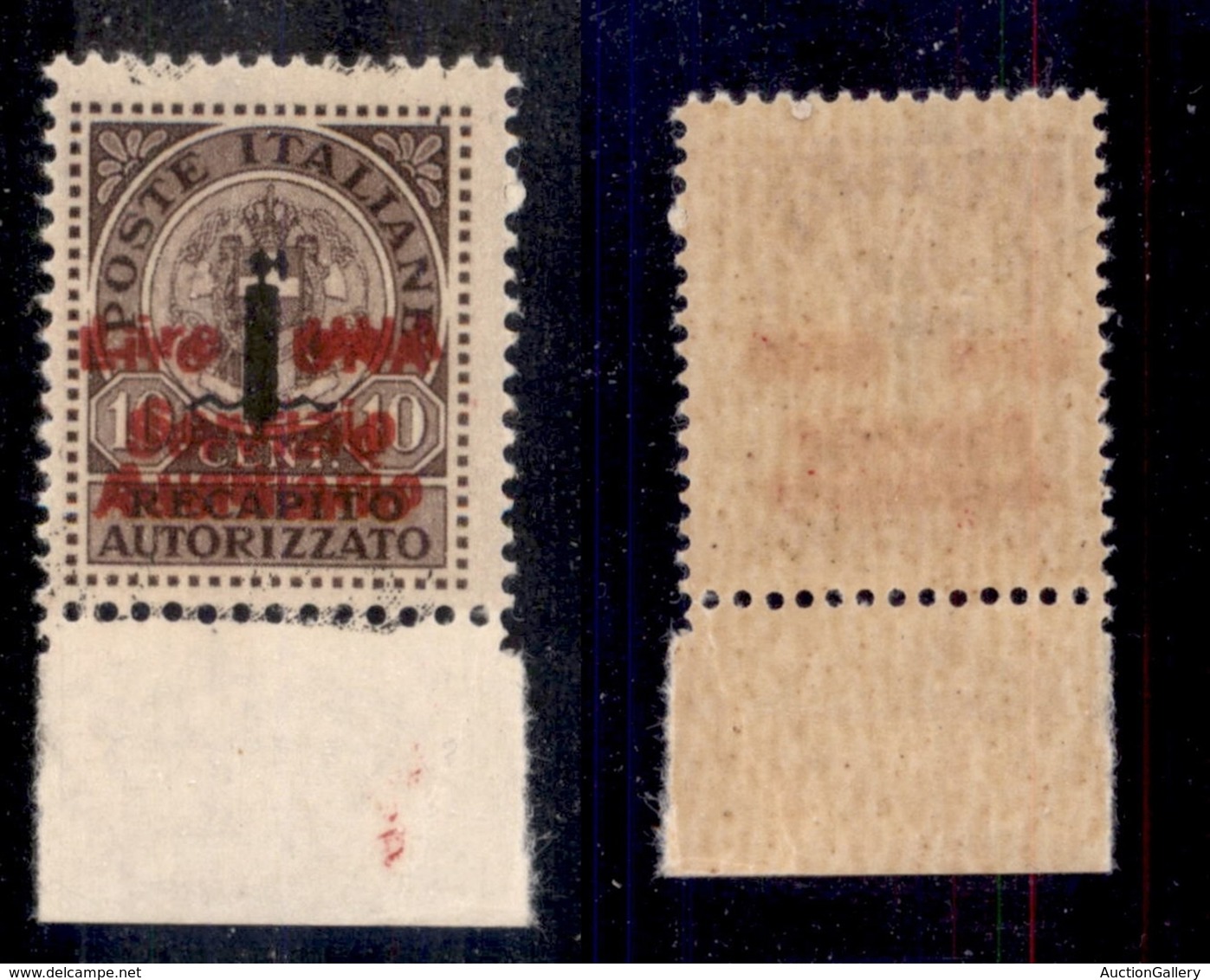 EMISSIONI LOCALI - GUIDIZZOLO - 1945 - 1 Lira Su 10 Cent (2a) Con Doppia Soprastampa - Gomma Integra - Gomma Integra (45 - Sonstige & Ohne Zuordnung