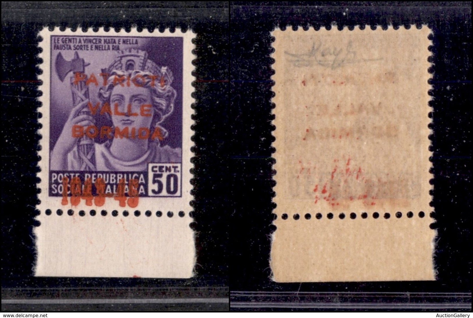 EMISSIONI C.L.N. - VALLE BORMIDA - 1945 - 50 Cent (5A) Con Soprastampa Spostata In Basso - Gomma Integra - Non Catalogat - Otros & Sin Clasificación