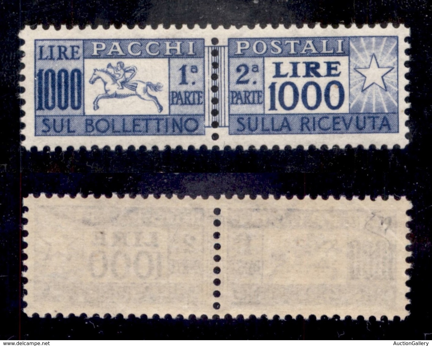 REPUBBLICA - 1954 - Pacchi Postali - 1000 Lire Cavallino (81) - Gomma Integra (4.500) - Sonstige & Ohne Zuordnung