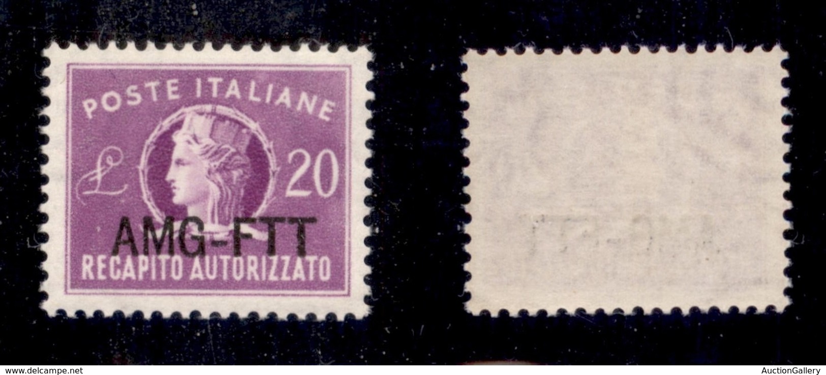 TRIESTE - ZONA A - 1954 - Recapito - 20 Lire (5A) - Gomma Integra - Ottimamente Centrato (420) - Altri & Non Classificati