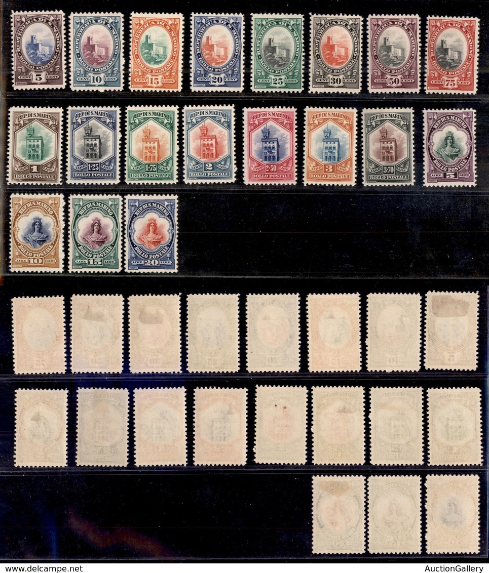 SAN MARINO - 1929 - Vedute E Palazzo (141/158) - Serie Completa - Gomma Originale (600) - Otros & Sin Clasificación