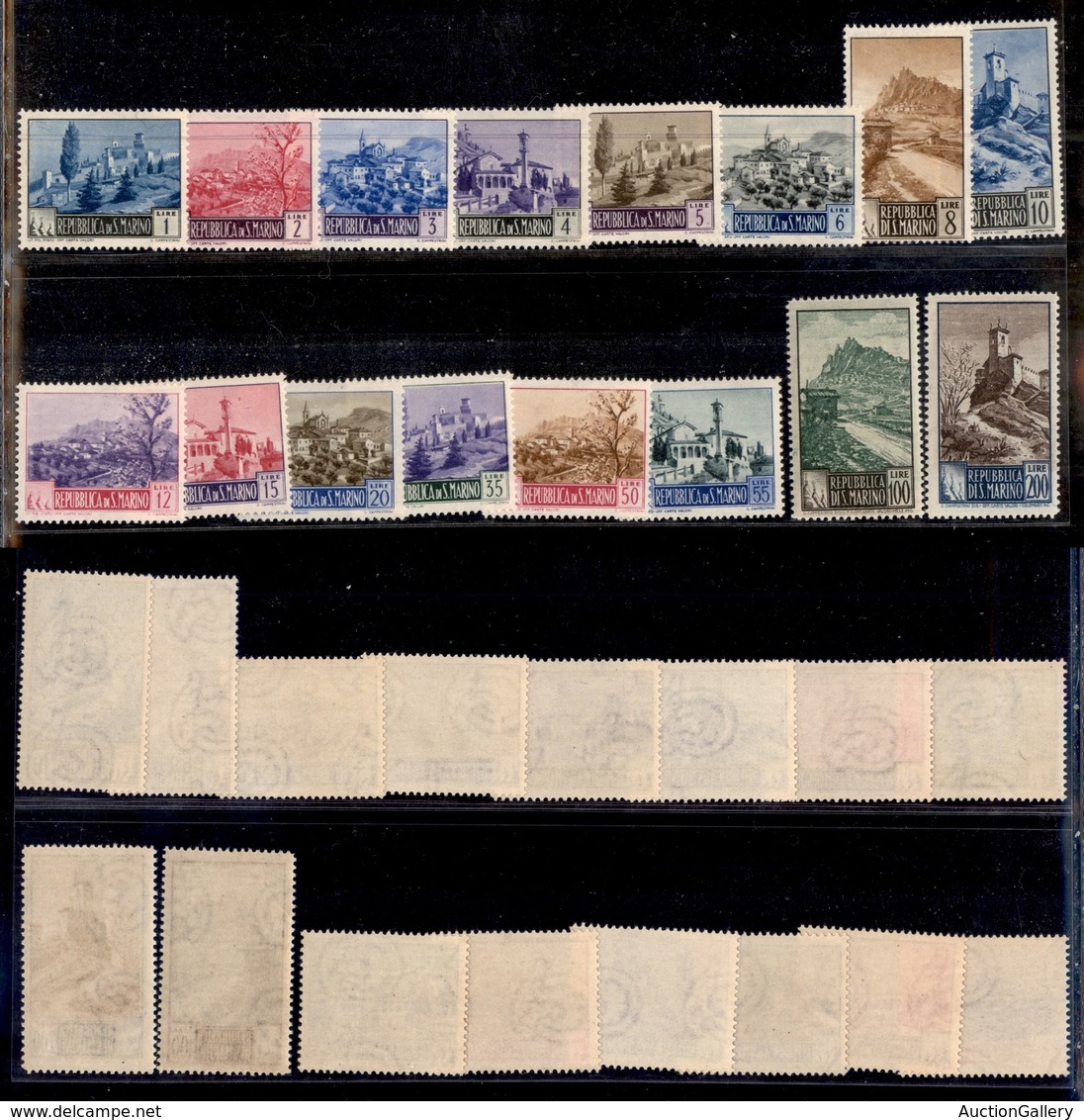 SAN MARINO - 1949/1950 - Paesaggi (342/355) - Serie Completa - Gomma Integra (700) - Otros & Sin Clasificación