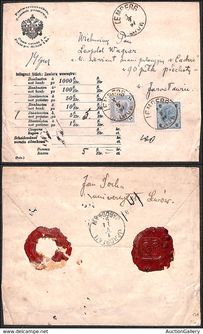 ESTERO - AUSTRIA/UNGHERIA - Assicurata Da Lemperg A Jaroslaw Del 1.7.97 - Otros & Sin Clasificación