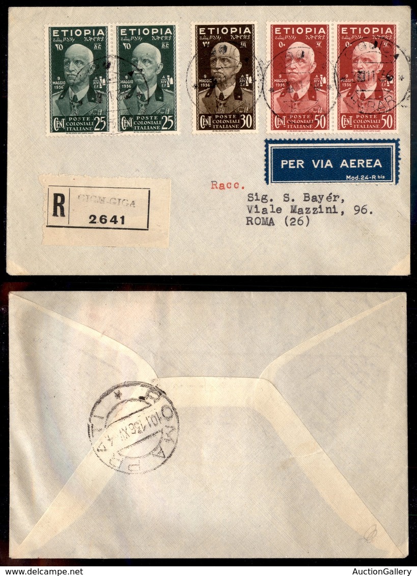 POSTA AEREA - 1936  - (3 Novembre) - Giggiga Roma (3618) - Otros & Sin Clasificación