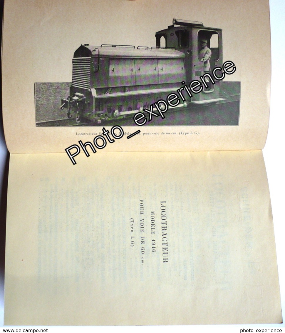 Livre Manuel Technique Plan SCHNEIDER Train Locomotive Decauville 1916 WW1 - Machines