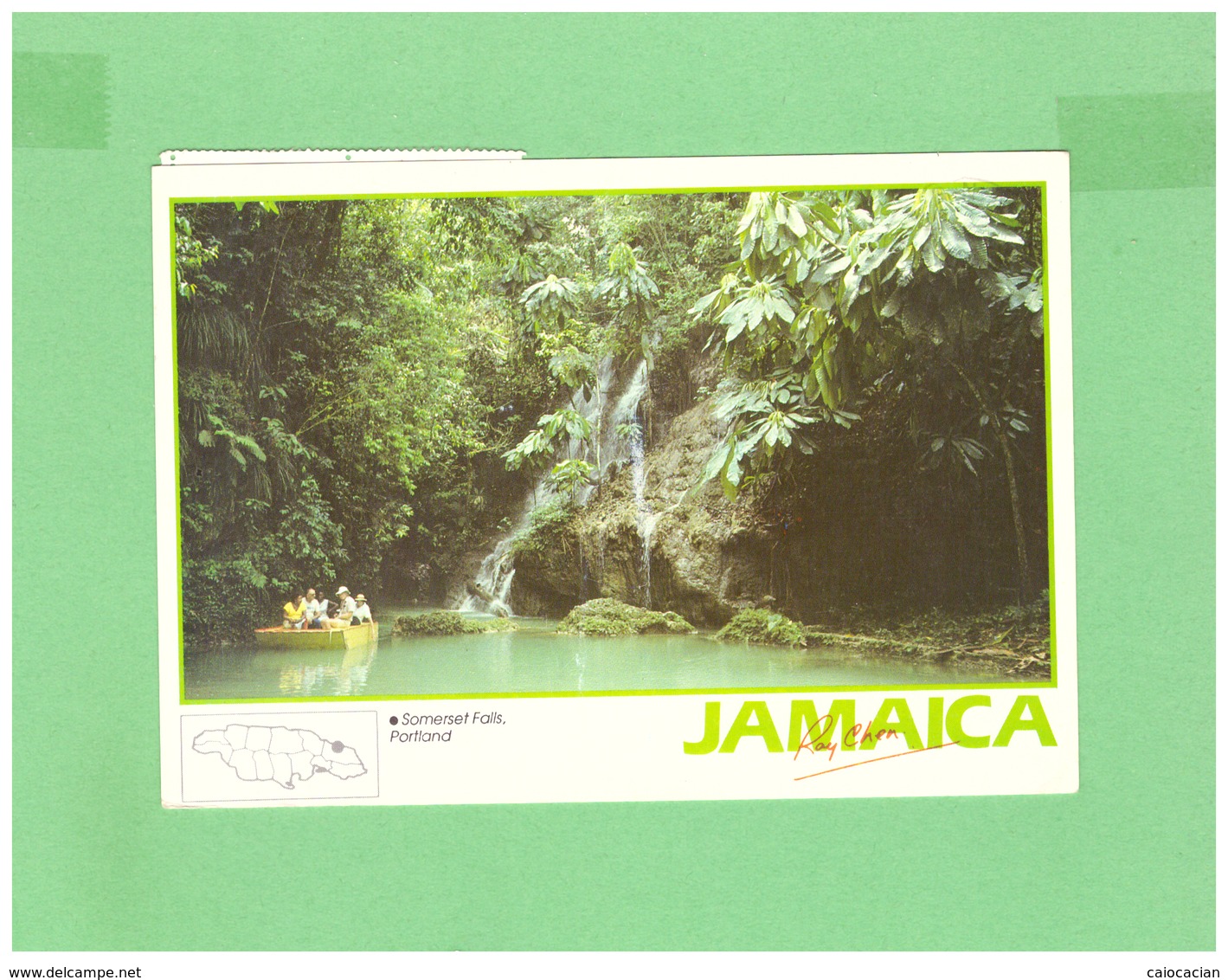 1990 JAMAICA AIR MAIL POSTCARD WITH 2 STAMPS TO ITALY - Giamaica (1962-...)