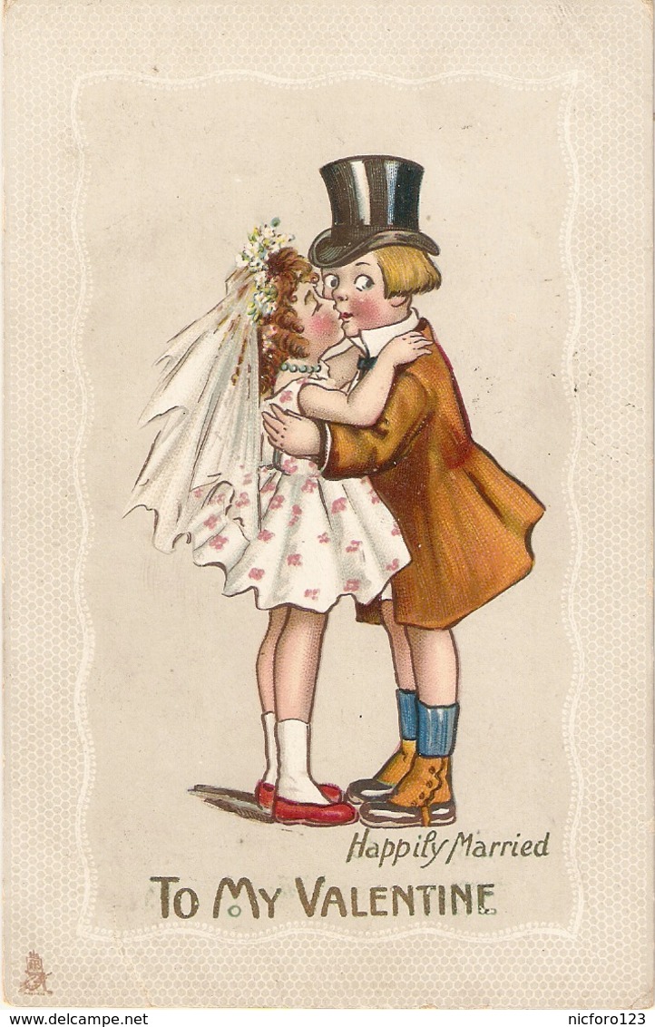 "Katharine Cassaway. Children Caouple.Happily Married" Tuck Remembrance  Series PC # 1023 - Tuck, Raphael