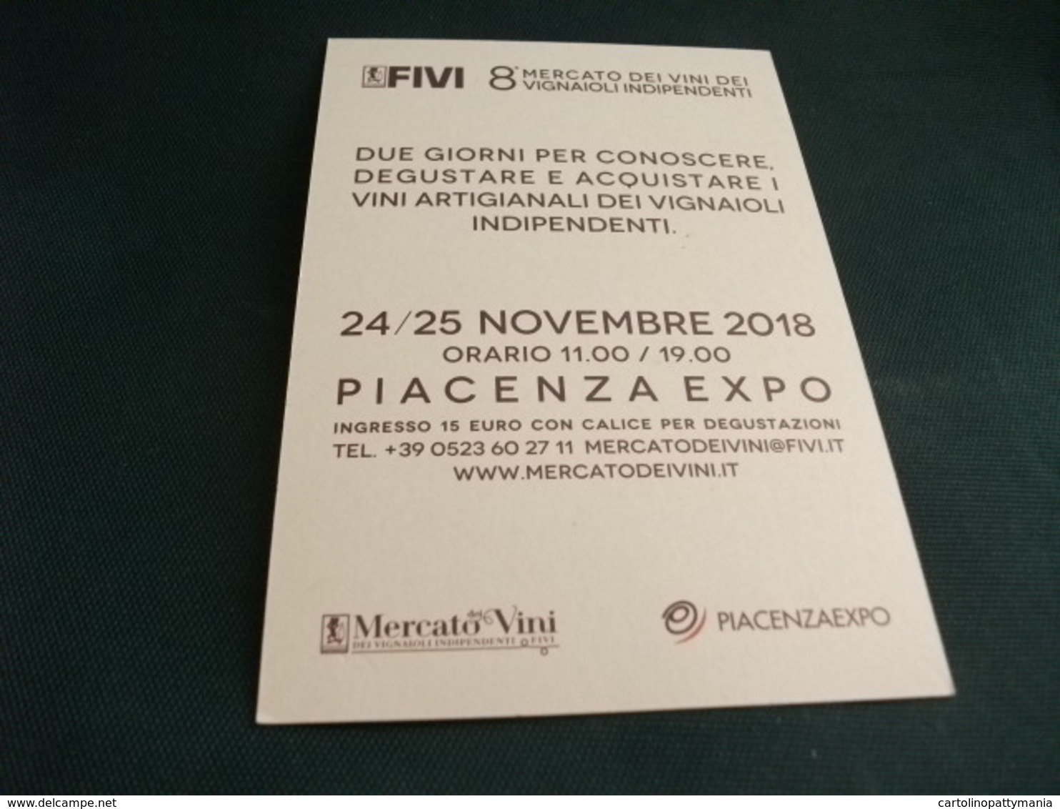 FIVI 8° MERCATO DEI VINI DEI VIGNAIOLI INDIPENDENTI PIACENZA EXPO 2018 - Vigne