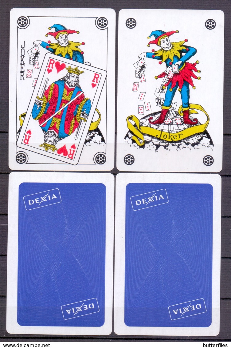 Belgie - Speelkaarten - ** 2 Jokers - Dexia - Rugzijde Zandloper - Cartes à Jouer Classiques