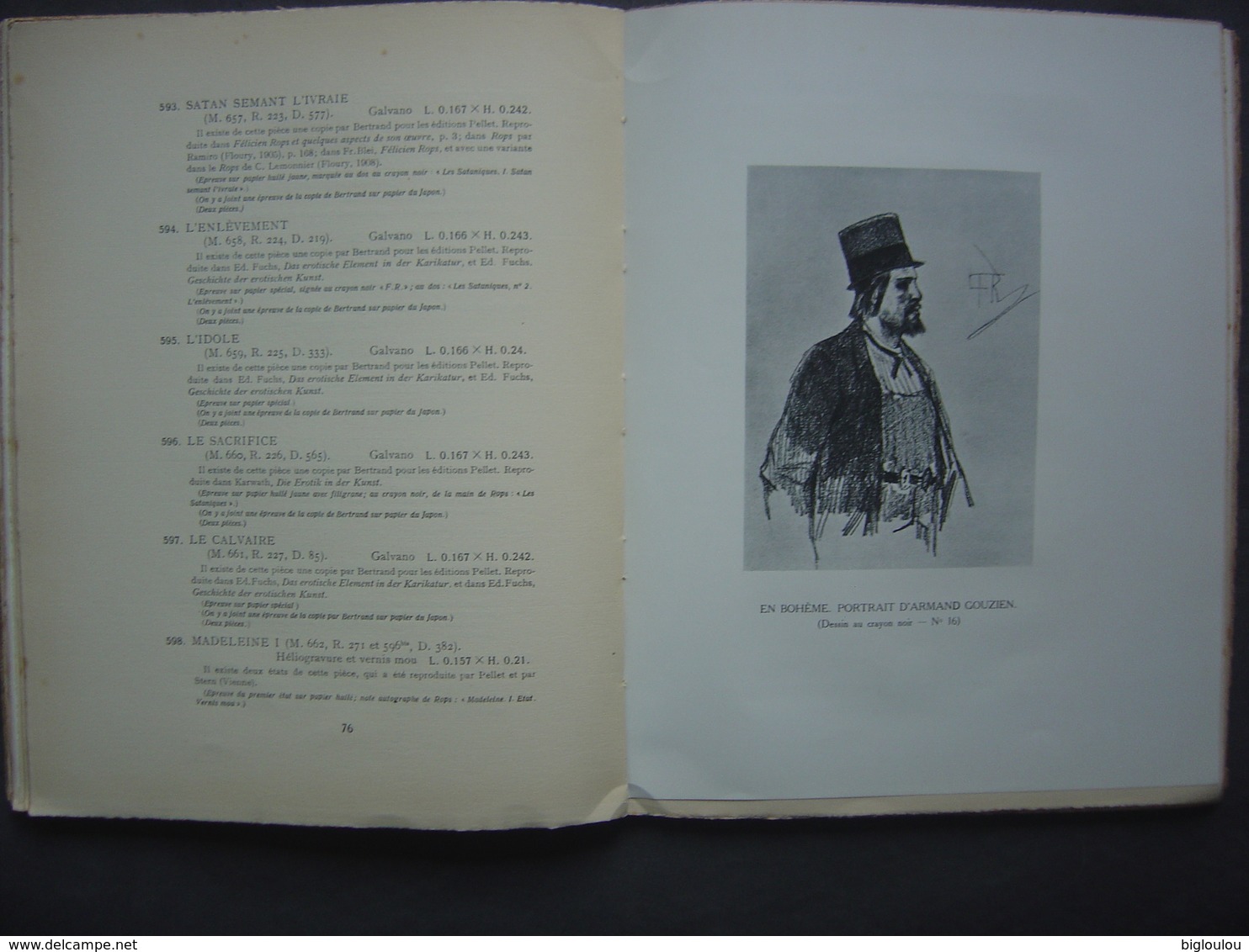 1921 - Catalogue Vente - Oeuvres de FELICIEN ROPS - Collection Ottokar Mascha