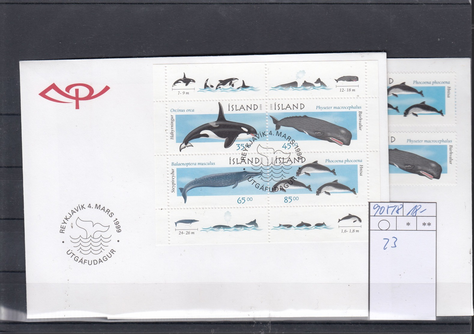 Island Michel Cat.No. FDC 905/908 + Sheet 23 - FDC