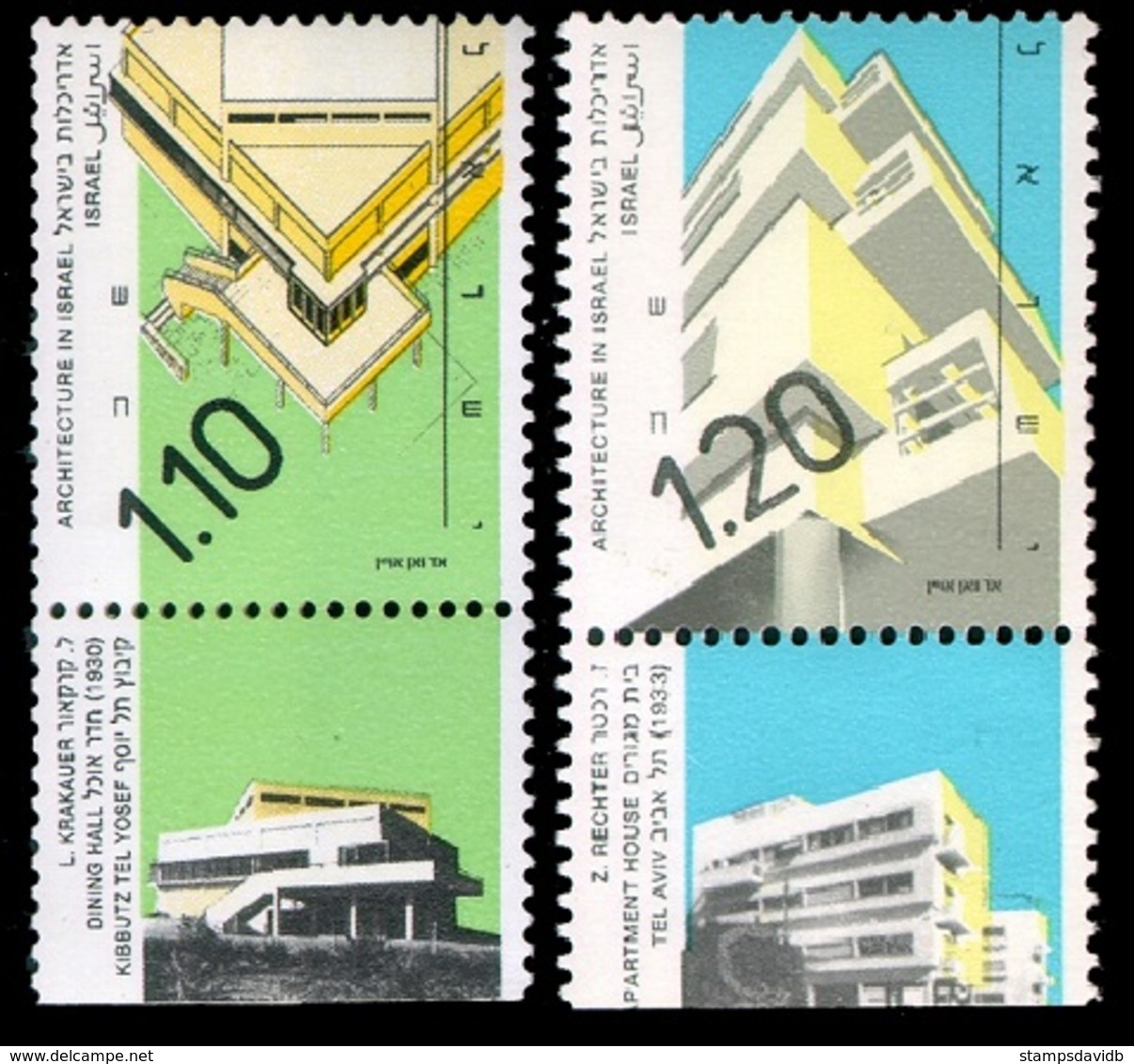 1990	Israel	1174-1175 II	Architecture In Israel		3,00 € - Usados (con Tab)