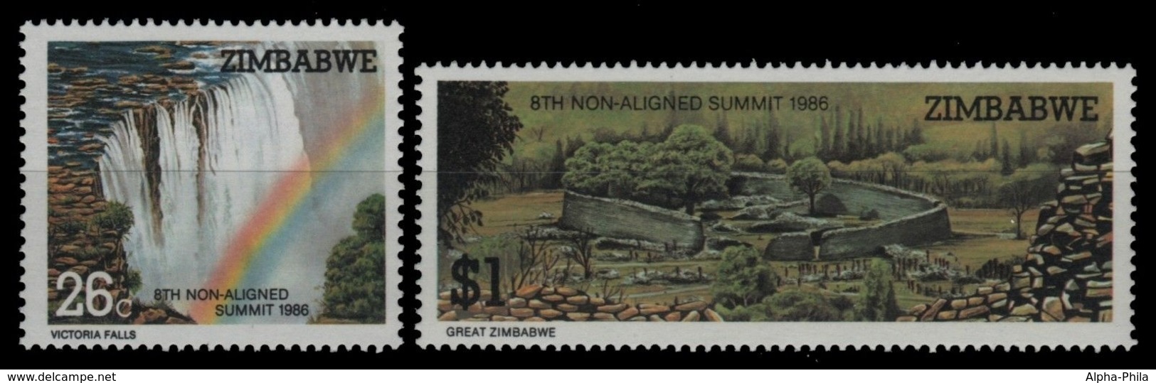 Simbabwe 1986 - Mi-Nr. 348-349 ** - MNH - Natur - Zimbabwe (1980-...)