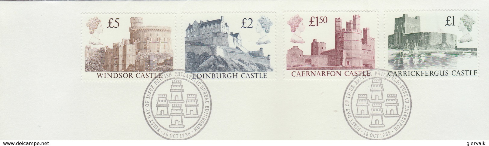 GREAT BRITAIN 1988 FDC With Castle Serie.BARGAIN.!! - 1981-1990 Decimale Uitgaven