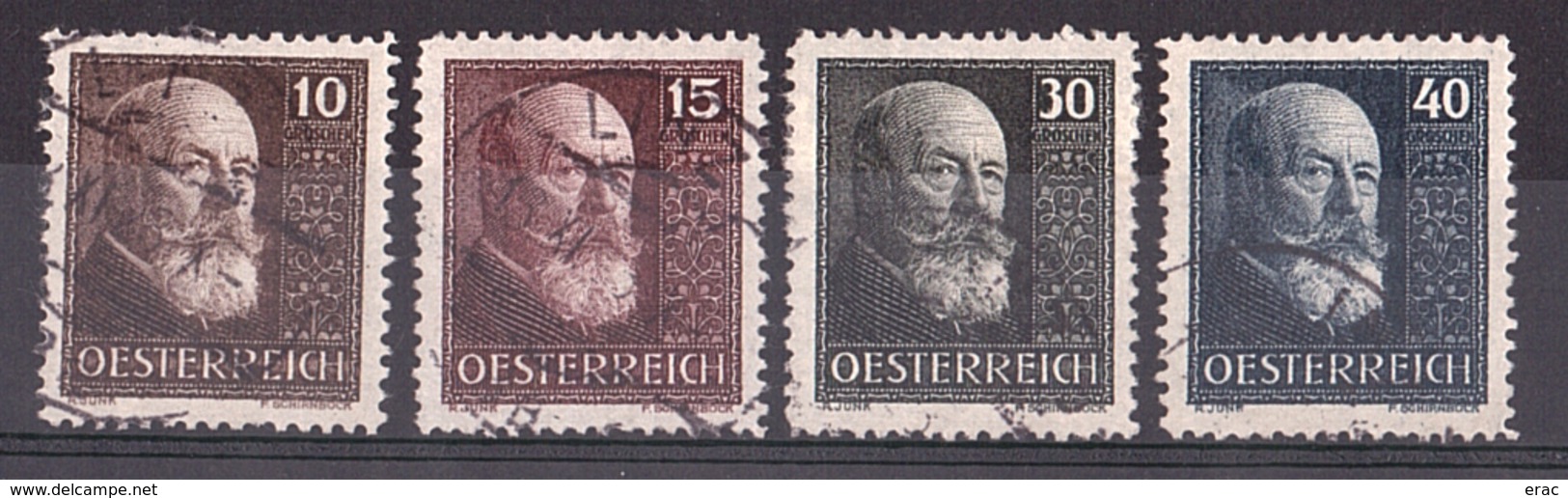 Autriche - 1928 - N° 374 à 377 Oblitérés - Président Hainish - Au Profit Des Orphelins De La Guerre - Cote 60 - Used Stamps