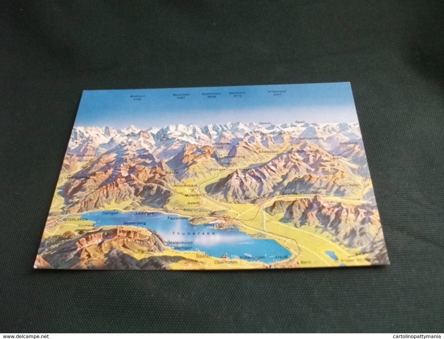 CARTA GEOGRAFICA SUISSE SWITZERLAND SCHWEIZ SVIZZERA BERNER OBERLAND THUNERSEE KIEN KANDER UND SIMMENTAL  LAGO - Carte Geografiche