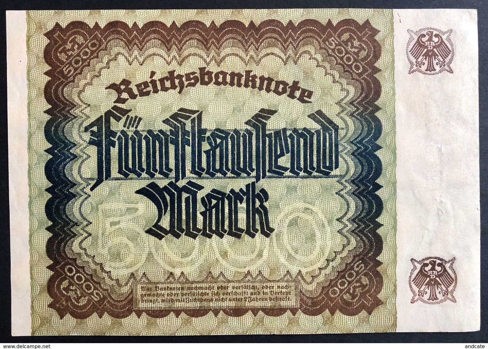 Germany 5000 Mark 1922 Unc. - 5000 Mark