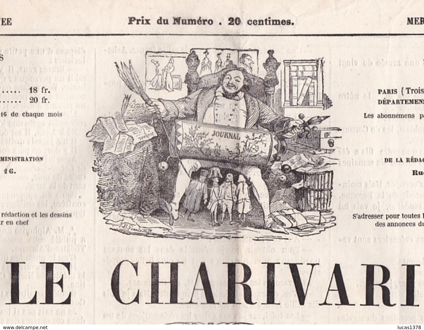 LE CHARIVARI / 12/10/1864 / LITHO VERNIER - 1850 - 1899