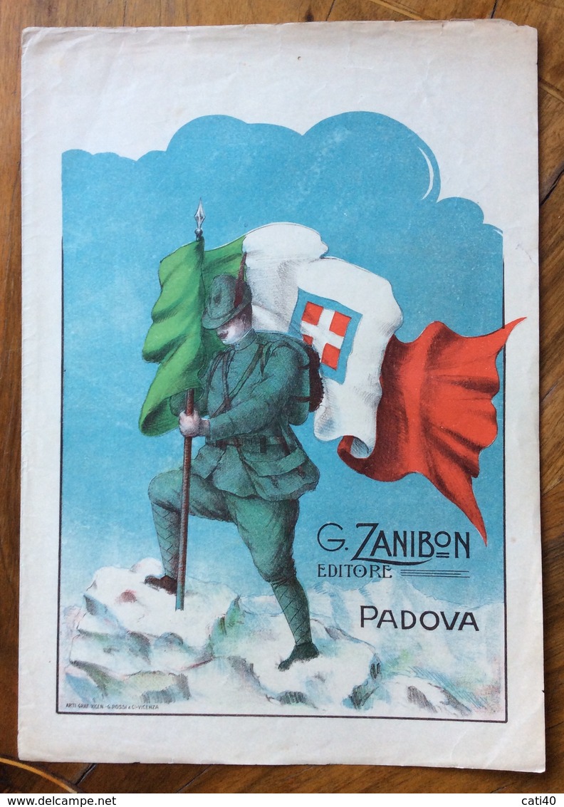 SPARTITO MUSICALE VINTAGE  EDITORE  G.ZANIBON PADOVA  INNI NAZIONALI E CANTI DEL RISORGIMENTO  La Copertina - Musique Folklorique