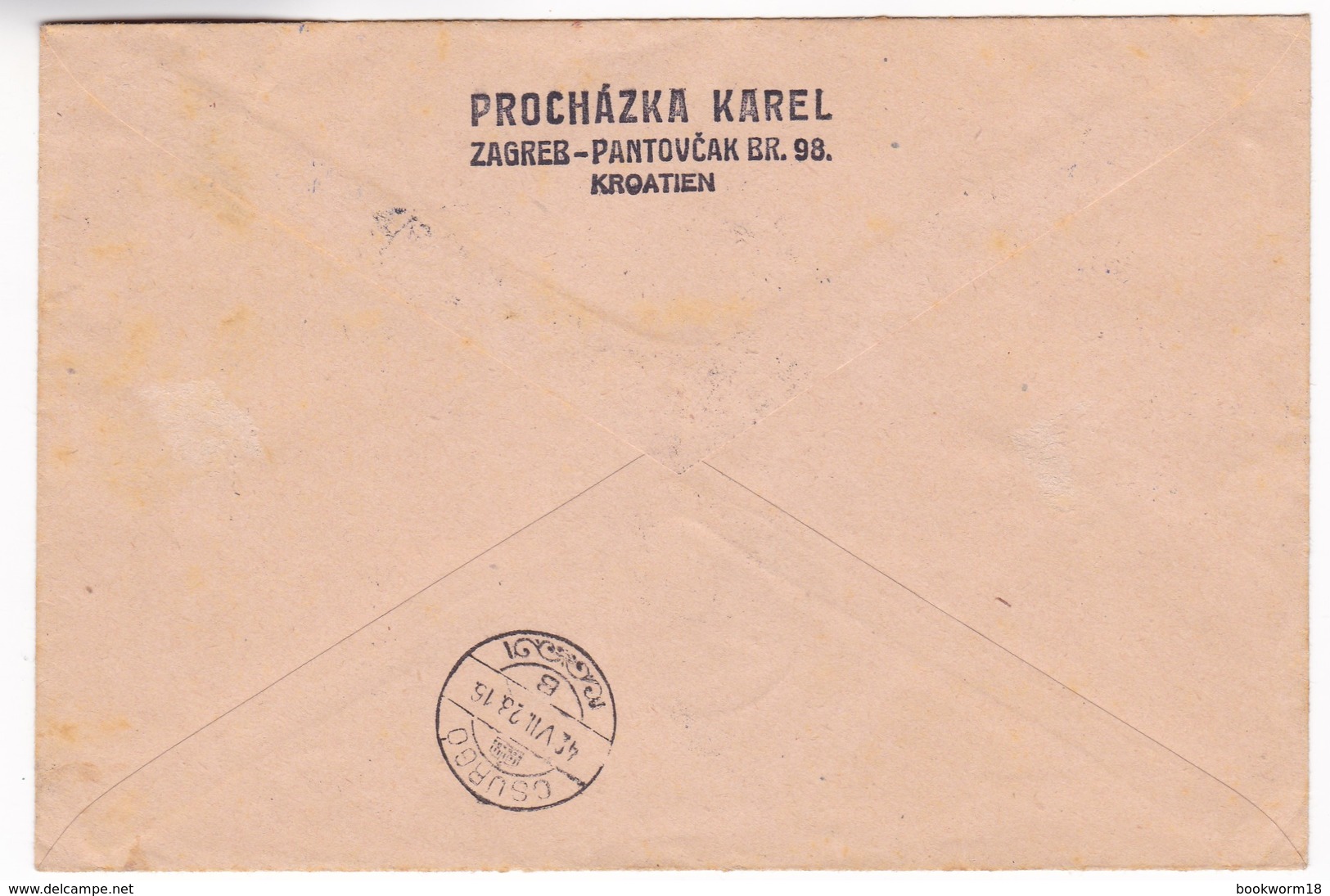 M467 Croatia Lettre Recommandée 1942 Registered Letter Zagreb To Hungary - Croatie