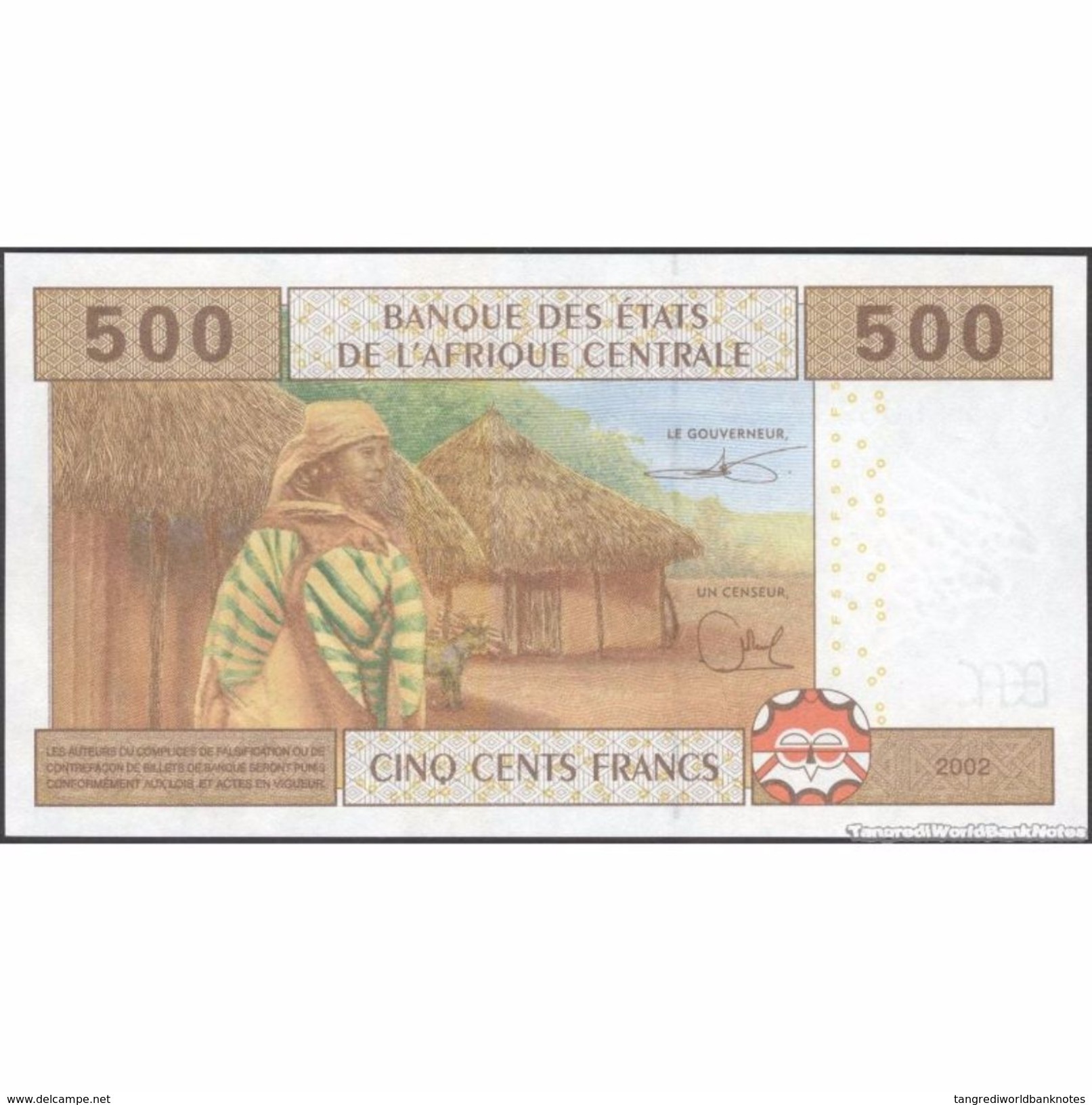 TWN - CAMEROUN 206Ud3 - 500 Francs 2002 (2016) UNC - Stati Centrafricani