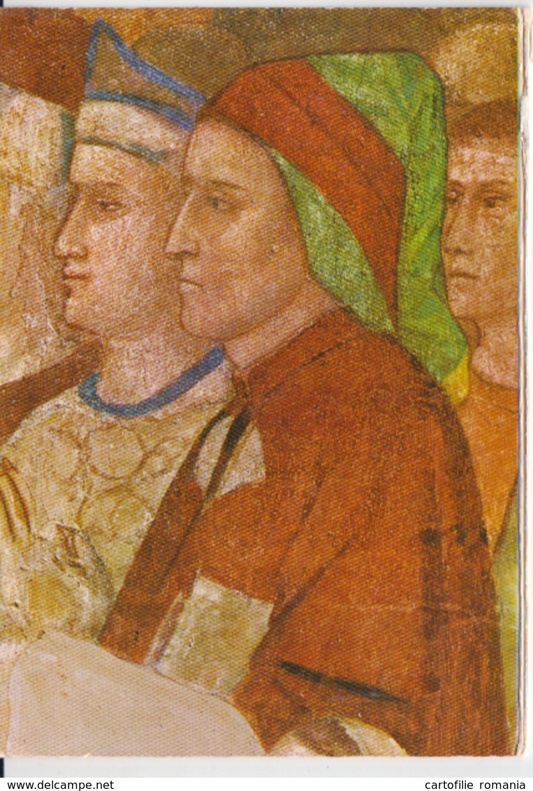 Firenze Florence Dante Aligheri's Portrait Fresco Unused 103/73 Mm - Peintures & Tableaux