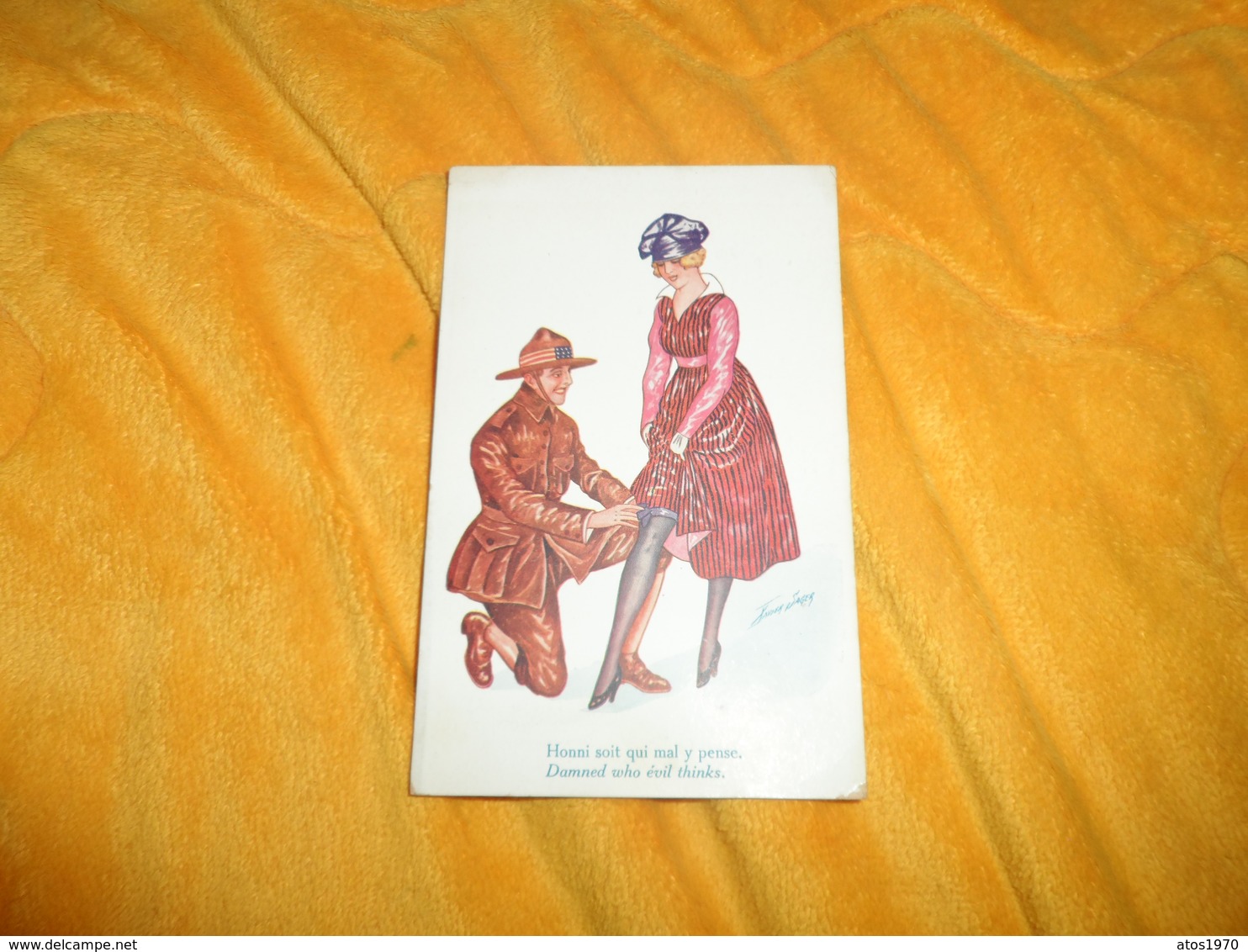 CARTE POSTALE ANCIENNE NON CIRCULEE DATE ?../ PROVERBES AMERICAINS HONNI SOIT QUI MAL Y P... ILLUSTRATEUR XAVIER SAGER.. - Sager, Xavier