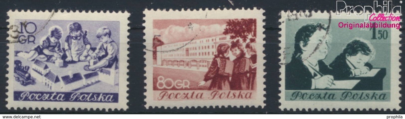 Polen 834-836 (kompl.Ausg.) Gestempelt 1953 Kindererziehung (9286675 - Gebraucht