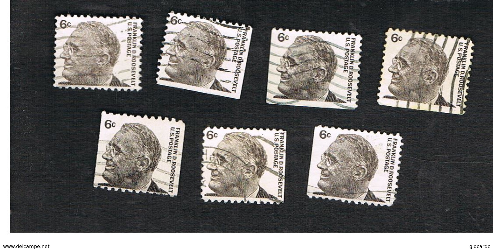 STATI UNITI (U.S.A.) - SG 1266 - 1966  PROMINENT AMERICANS: F.D. ROOSEVELT - HORIZ. (7 DIFFERENT PERFORATIONS) - USED° - Usados