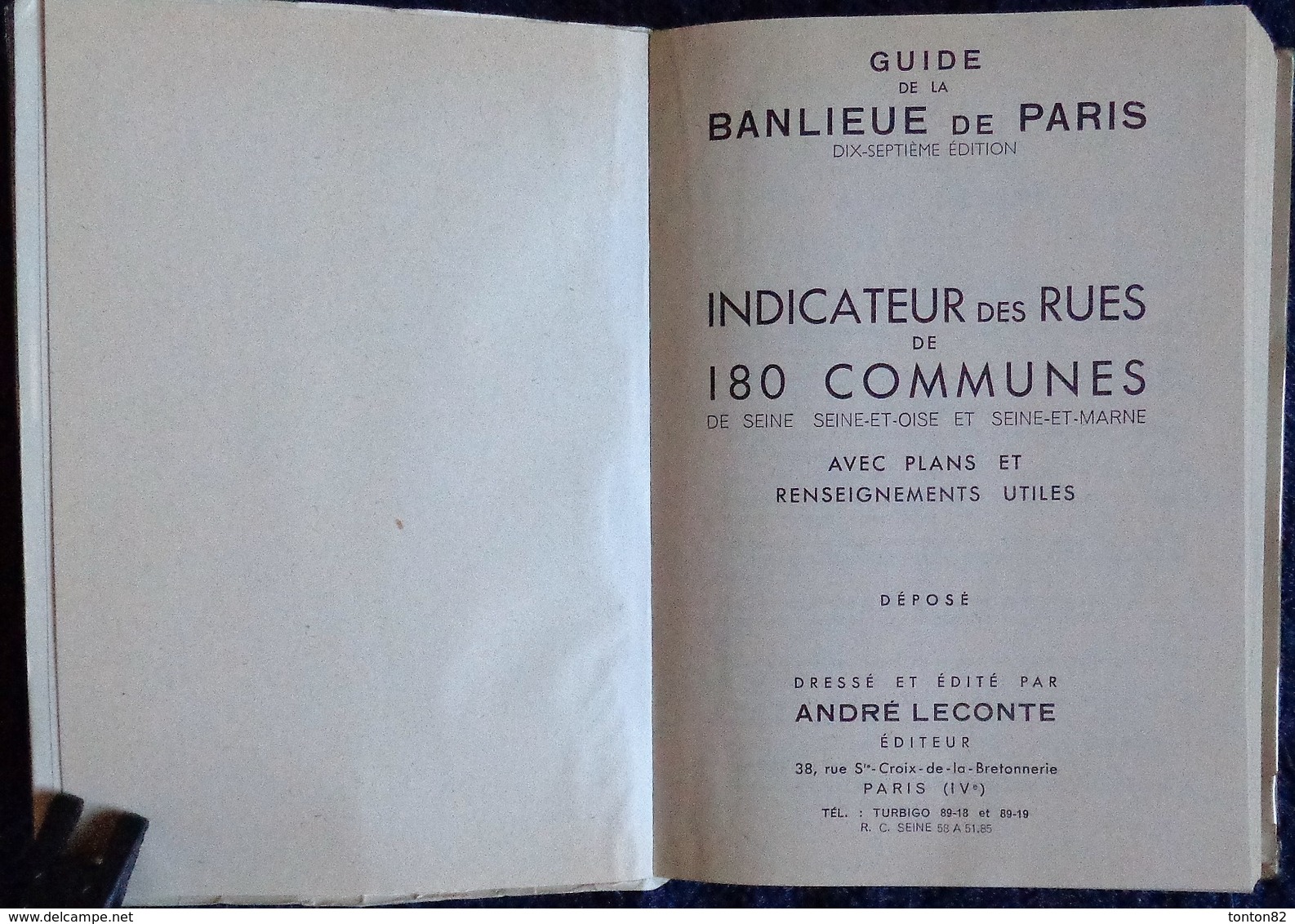 Guide Commode De La Banlieue De PARIS - 180 Communes - André Leconte Éditeur - ( 1965 ) . - Voyages