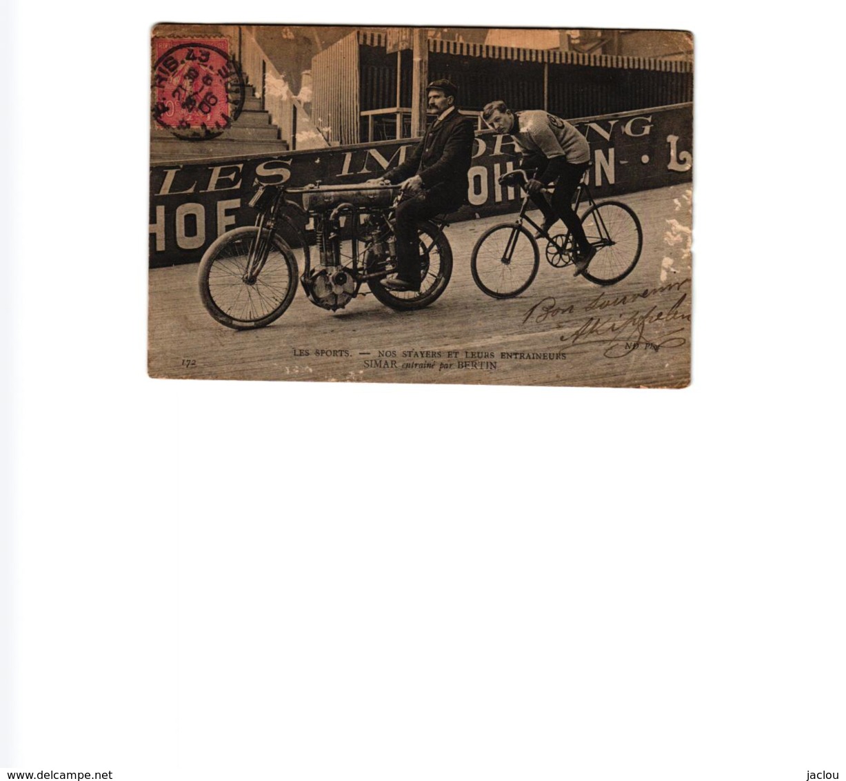NOS SPORTS -NOS STAYERS ET LEURS ENTRAINEURS SIMAR ENTRAINE PAR BERTIN  59337A - Cyclisme
