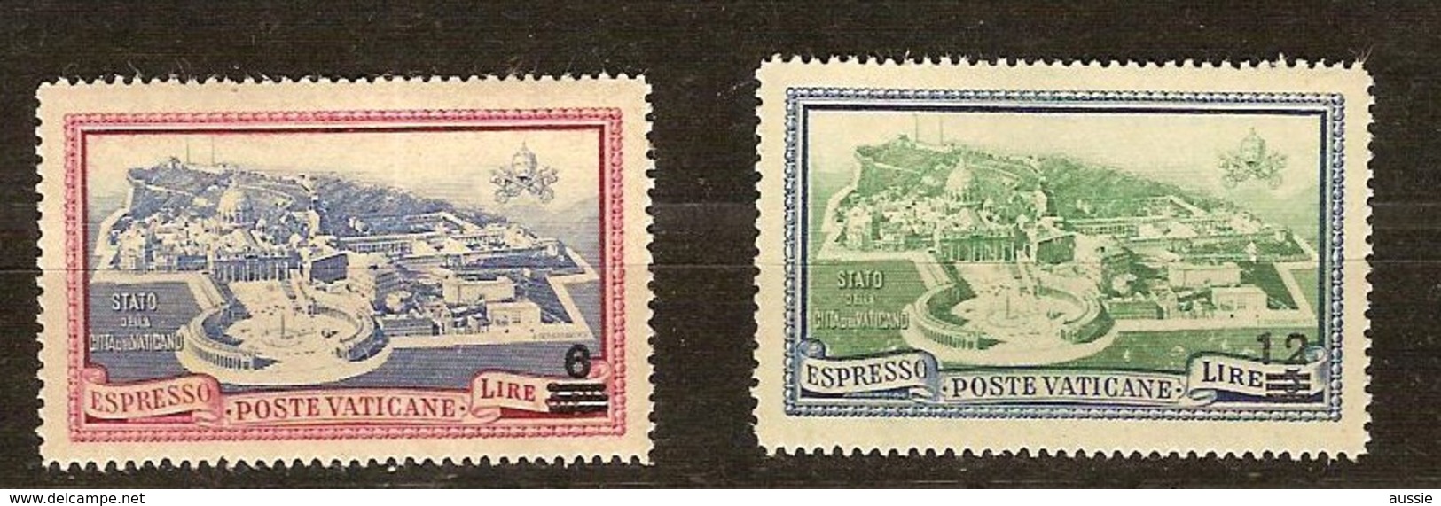 Vatican Vatikaan 1946 Yvertn° Espresso 7-8 *** Mint Not Hinged Cote 14  Euro Par Expres - Espresso