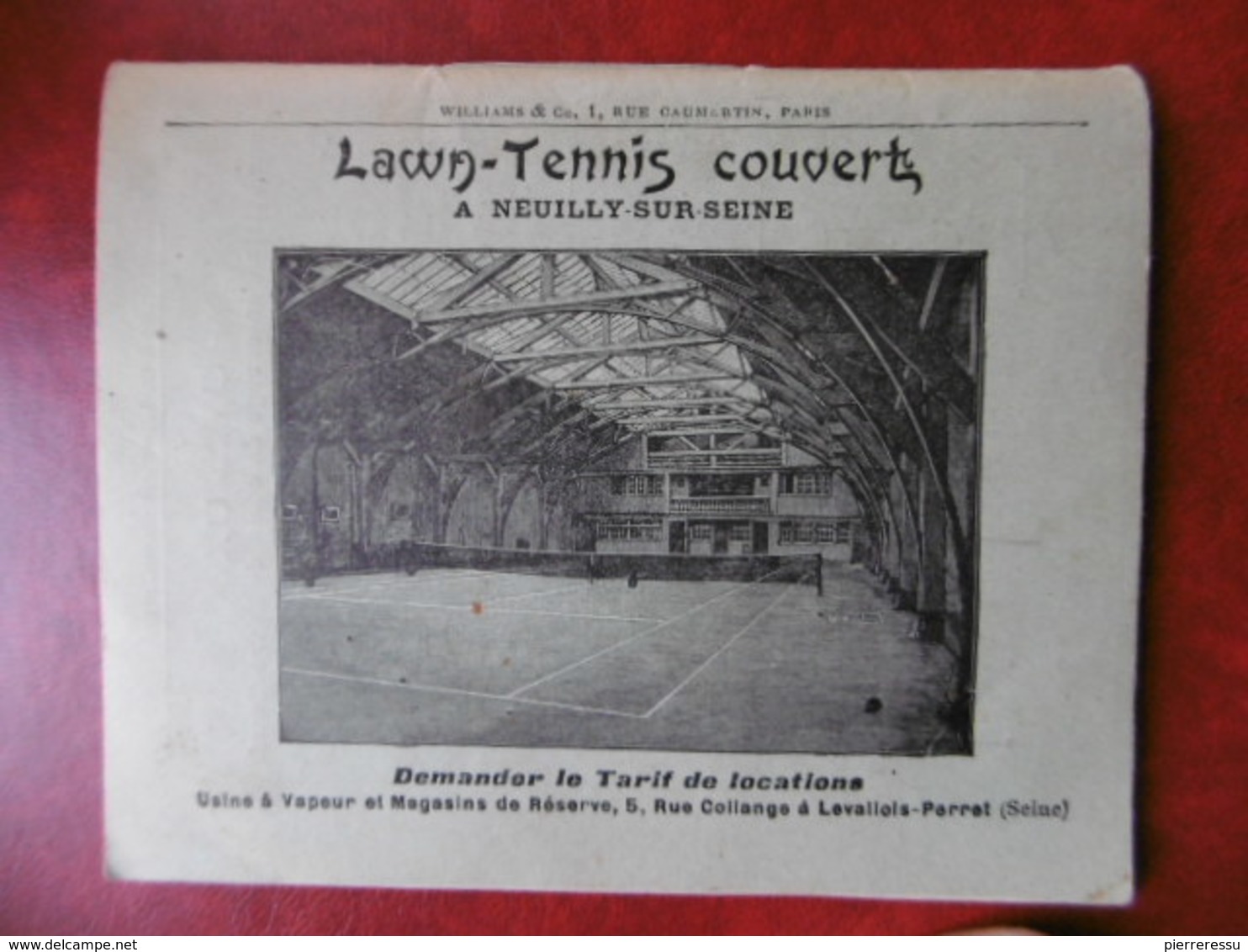 SPORT TENNIS CROQUET BADMINTON CRICKET FOOTBALL POLO LACROSSE BOXING WILLIAMS & Cie A PARIS 1902