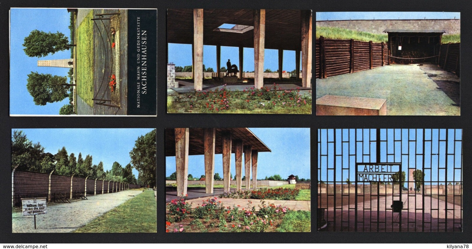 Sachsenhausen Concentration Camp Nazi WWII Set Of 6 Real Photo Mini Postcards - Guerra 1939-45