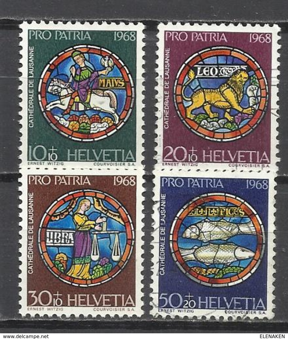 Q505N-SELLOS SUIZA SERIE COMPLETA  PRO PATRIA.1968 Nº807/10.HELVETIA.SUISSE - Usados