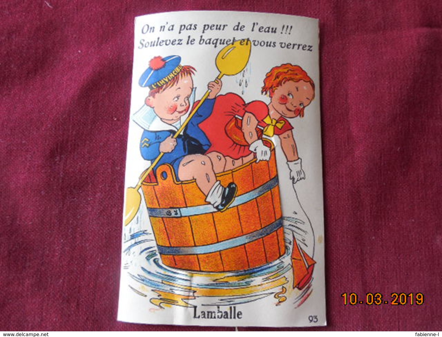 CPA - Carte à Système - Lamballe - "On N'a Pas Peur De L'eau!!! Souvevez Le Baquet Et Vous Verrez Lamballe" - Lamballe