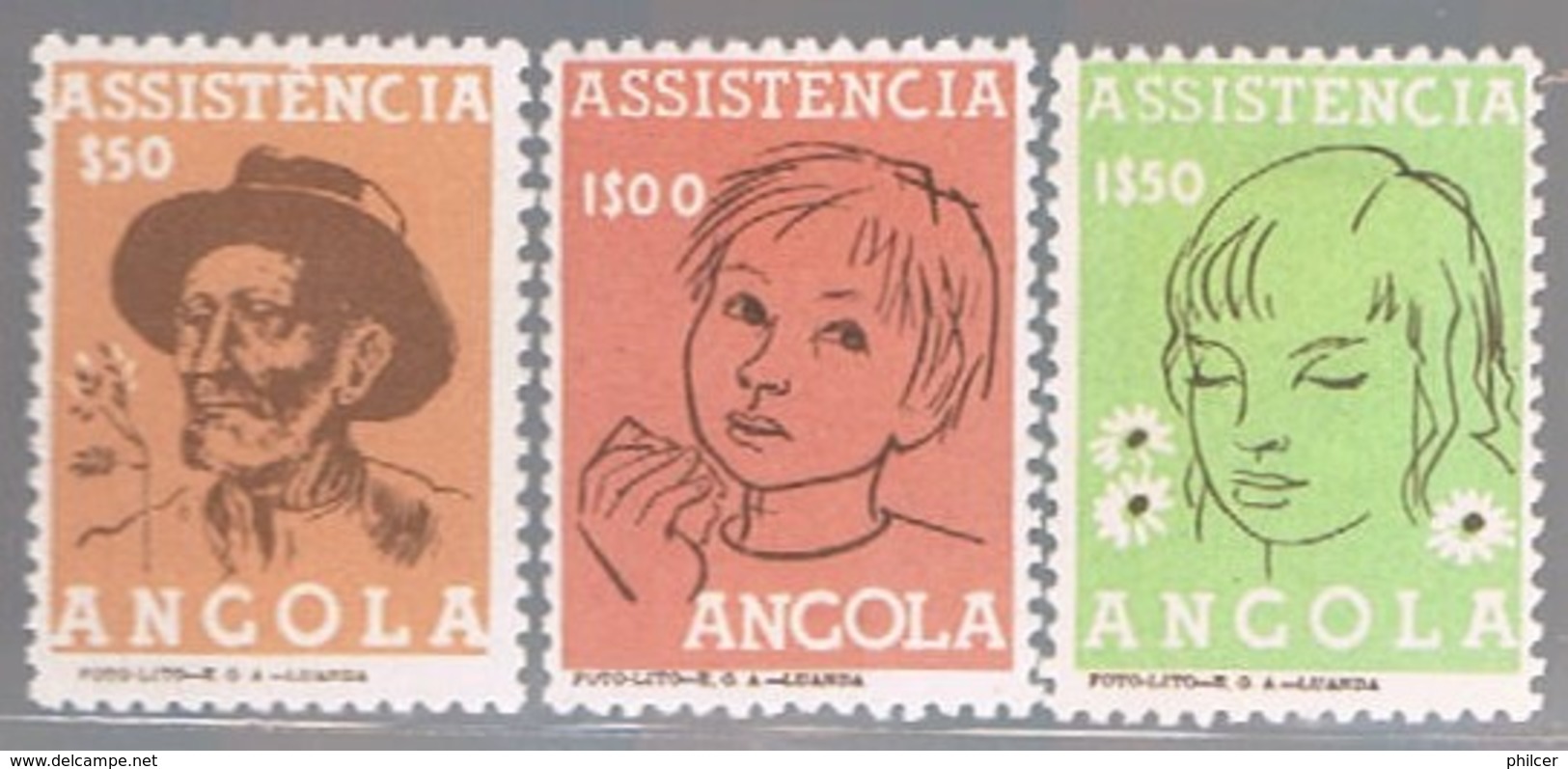 Angola, 1955, # 7/8, 8A, Imposto Postal, MH - Angola