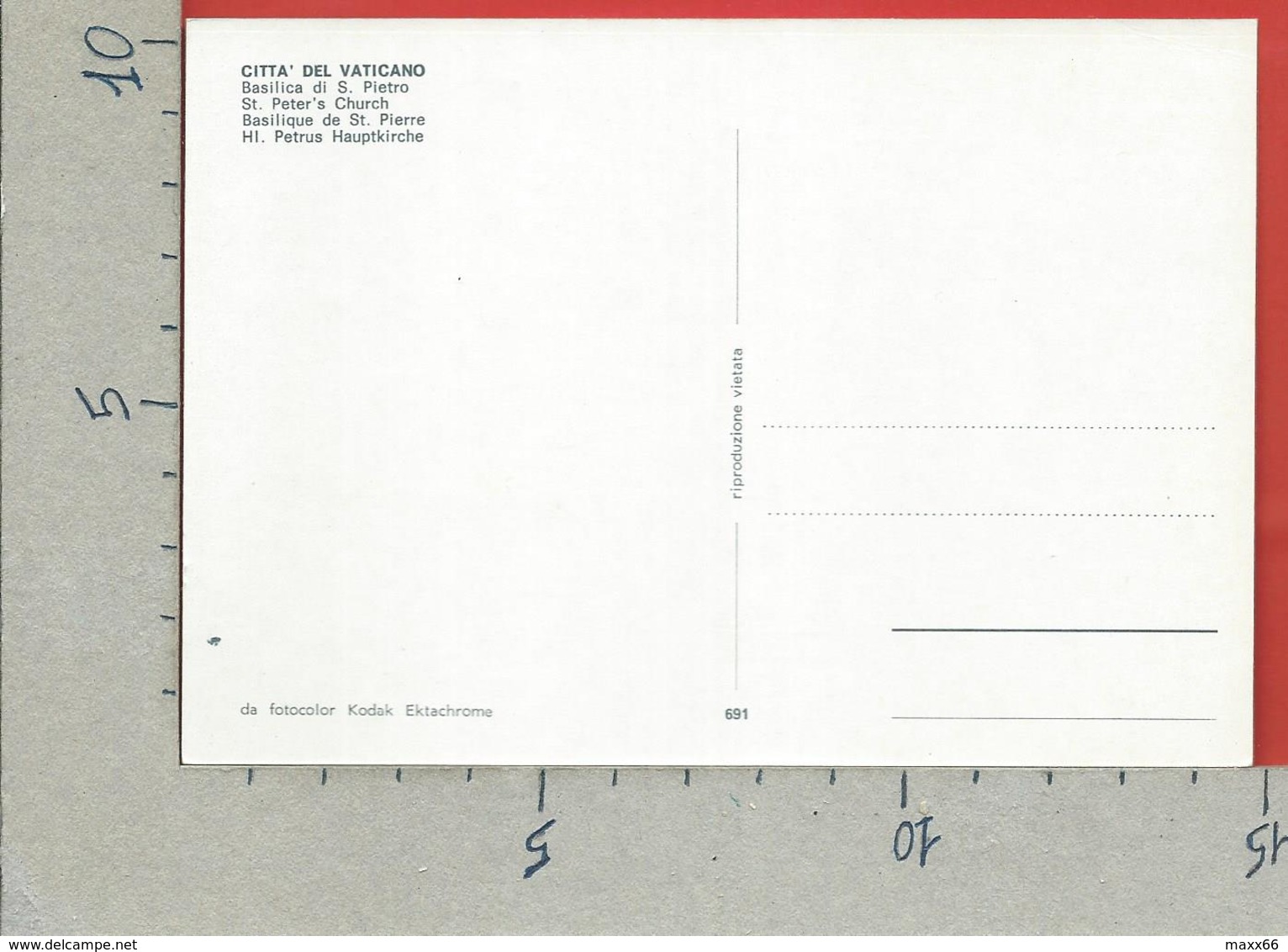 CARTOLINA NV VATICANO - Basilica Di S. Pietro - 10 X 15 - Vaticano