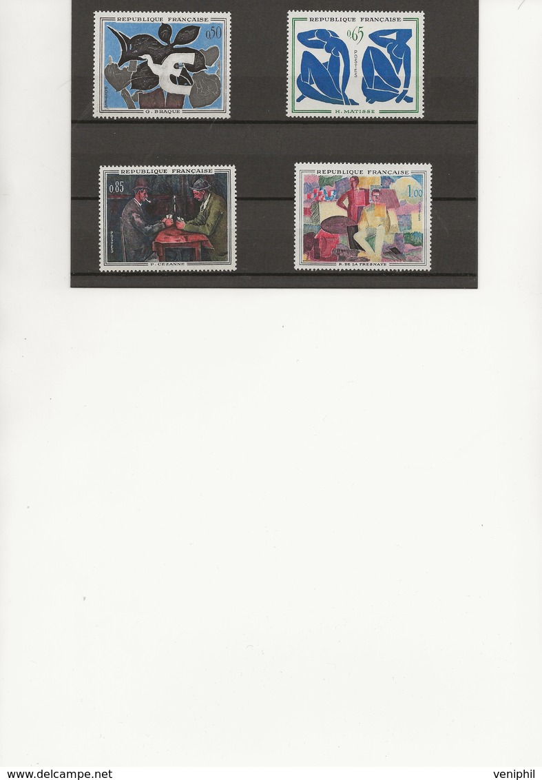 SERIE PEINTRES N° 1319 A 1322 NEUF SANS CHARNIERE - ANNEE 1961 - COTE : 12 € - Unused Stamps