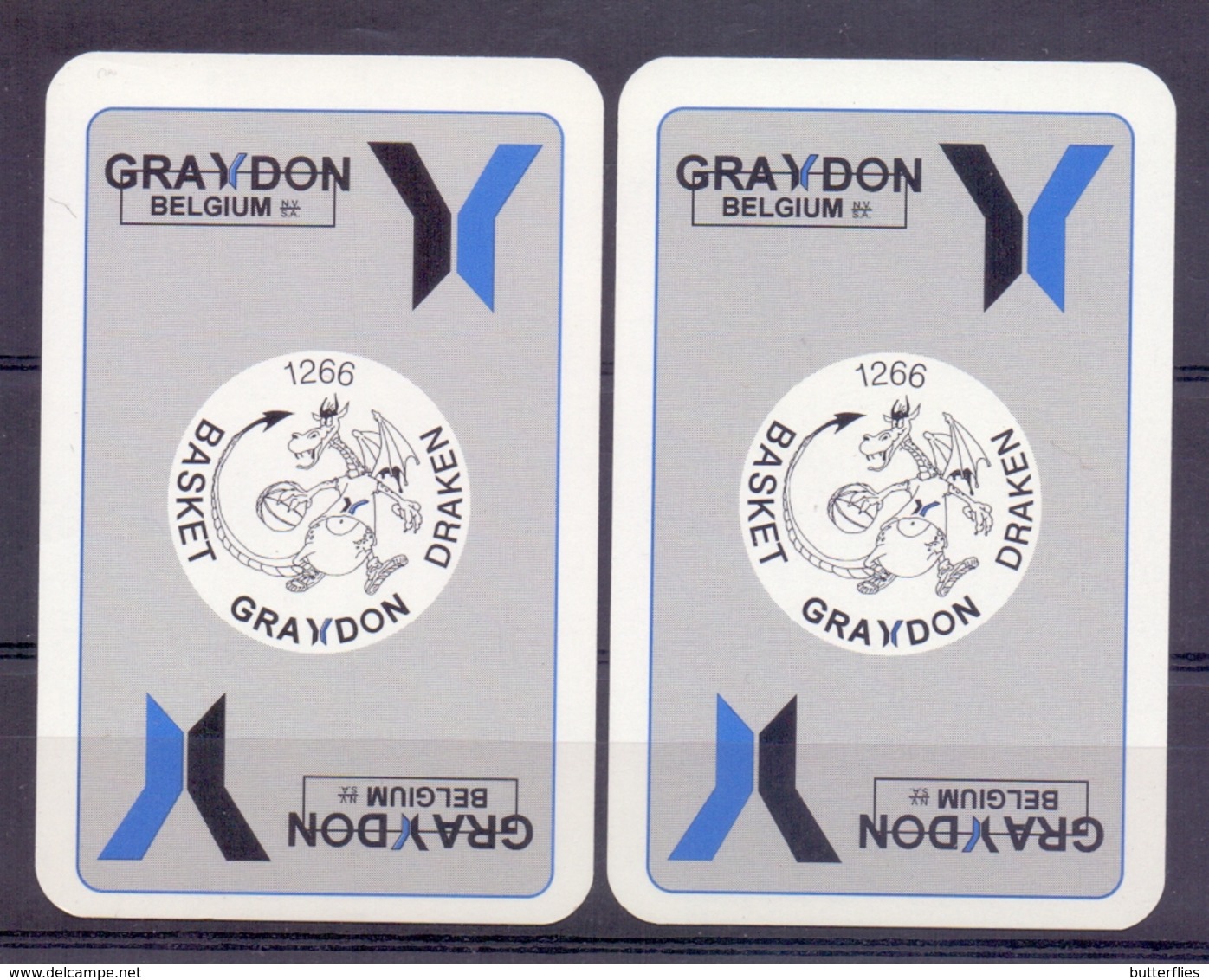 Belgie - Speelkaarten - ** 2 Jokers - Graydon Belgium - Basket Grydon Draken ** - Cartes à Jouer Classiques