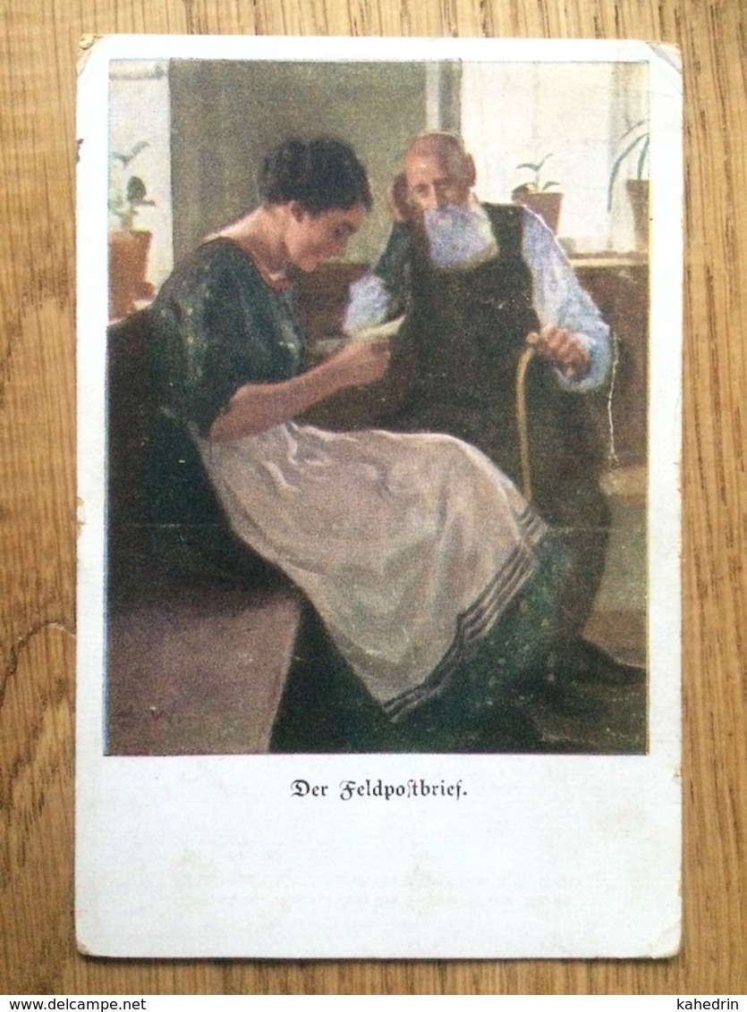 Künstlerkarte AK 'Der Feldpostbrief' Wennerberg Lustigen Blätter Nr. 15, Gelaufen Als Feldpost 1917 Ohligs, WW I - Wennerberg, B.